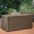 4 x 2 Suncast Resin Wicker Deck Box – Plastic Garden Storage